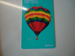 THAILAND USED CARDS  BALLOON  AIRSHIP - Flugzeuge