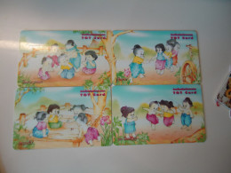 THAILAND USED CARDS  SET 4 PUZZLES DISNEY  CHLDREN GAMES PAZZLES - Puzzles