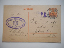 ALSACE, POSTKARTE 1917  MULHOUSE BURGER TURNVEREIN POUR GUEBWILLER - Collections (sans Albums)