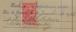 Brazil 1917 R. Telles Ribeiro Invoice Issued In Rio De Janeiro National Treasury Tax Stamp 300 Réis - Covers & Documents