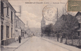 NESLES-LA-VALLEE    BOULEVARD PASTEUR   CARTE ANIMEE  1917 - Nesles-la-Vallée