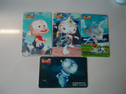 THAILAND USED 4 TOT CHIPS TOT DISNEY COMICS  CINEMA - BD