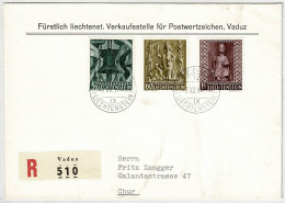 Liechtenstein 1959, Brief Ersttag Einschreiben Vaduz - Chur, Weihnachten / Noel / Christmas - Briefe U. Dokumente