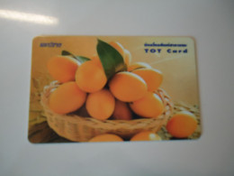 THAILAND USED CARDS FOOD  FRUIT - Lebensmittel