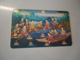 THAILAND USED CARDS  PAINTING CULTURE WOMENS - Ontwikkeling
