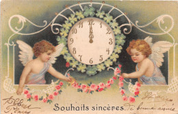 CPA Fantaisie - Anges - Horloge - Anges