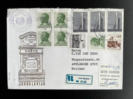 JUGOSLAVIJA YUGOSLAVIA 1979 REGISTERED LETTER BEOGRAD BELGRADE TO APELDOORN 20-09-1979 - Briefe U. Dokumente