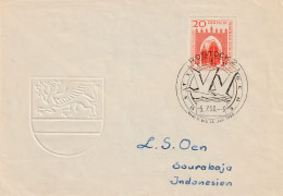 DDR 1958, FDC Used, Seven Towers (landmarks Of Rostock), Ocean-going Ships - 1950-1970