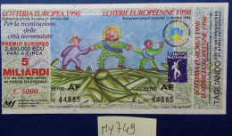 BIGLIETTO LOTTERIA  (MY749 - Billetes De Lotería