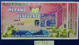 BIGLIETTO LOTTERIA  (MY732 - Billetes De Lotería