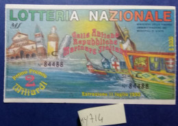 BIGLIETTO LOTTERIA  (MY714 - Billetes De Lotería