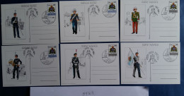 SERIE 6 INTERI POSTALI FDC SAN MARINO - UNIFORMI (MY413 - Ganzsachen