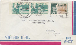 CANADA - BUSTA VIA AIR MAIL - VIAGGIATO PER ROVIGO - ITALIA - 1958 - Cartas & Documentos