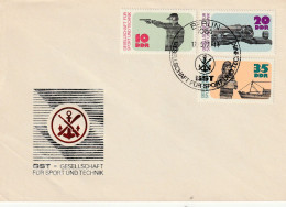 DDR 1977, FDC Unused, 25 Years Of The Society For Sport And Technology (GST). - 1971-1980