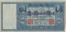 BANCONOTA GERMANIA 100 1910 REICHSBANKONOTE VF  (B_321 - 100 Mark