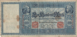 BANCONOTA GERMANIA 100 1910 REICHSBANKONOTE VF  (B_319 - 100 Mark