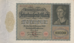 BANCONOTA GERMANIA 10000 1922 REICHSBANKONOTE  EF  (B_314 - 1000 Mark