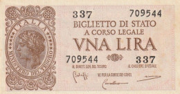 BANCONOTA ITALIA BIGLIETTO STATO 1 UNC  (B_278 - Italië – 1 Lira