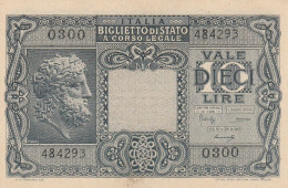 BANCONOTA ITALIA BIGLIETTO STATO 10 UNC  (B_262 - Italia – 10 Lire