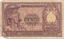 BANCONOTA ITALIA BIGLIETTO STATO 100 VF  (B_183 - 100 Liras