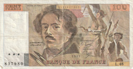 BANCONOTA FRANCIA 100 DELACROIX 1981 VF  (B_79 - 100 F 1978-1995 ''Delacroix''