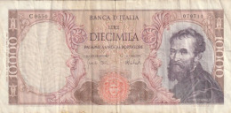 BANCONOTA L.10000 MICHELANGELO 1973 VF  (B_32 - 10000 Liras