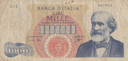 BANCONOTA VERDI LIRE 1000  VF  (B_14 - 1.000 Lire