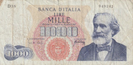 BANCONOTA VERDI LIRE 1000  VF  (B_12 - 1000 Liras