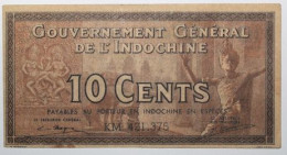 Indochine - 10 Cents - 1939 - PICK 85e - TTB+ - Indochina