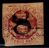 Venezuela (1873-75)  -   1/2r. Armoiries Surcharge  Droite  - Oblit - Venezuela