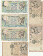 ITALIA F/VF LOTTO 6 BANCONOTE  6 (BN626 - Other & Unclassified