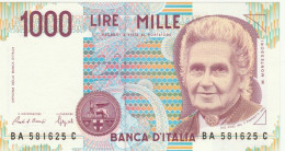 BANCONOTA  ITALIA 1000 LIRE MONTESSORI -  UNC (BN54 - 1.000 Lire