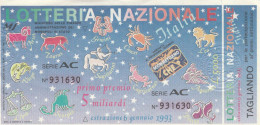 BIGLIETTO LOTTERIA  (BN564 - Billetes De Lotería