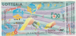 BIGLIETTO LOTTERIA  (BN544 - Billetes De Lotería