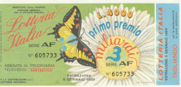 BIGLIETTO LOTTERIA  (BN514 - Billetes De Lotería