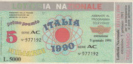 BIGLIETTO LOTTERIA  (BN504 - Billetes De Lotería