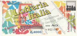 BIGLIETTO LOTTERIA  (BN497 - Billetes De Lotería