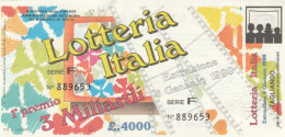 BIGLIETTO LOTTERIA  (BN498 - Billetes De Lotería