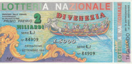 BIGLIETTO LOTTERIA  (BN480 - Billetes De Lotería