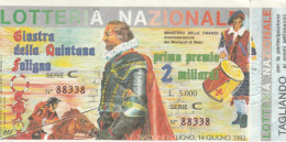 BIGLIETTO LOTTERIA  (BN465 - Billetes De Lotería