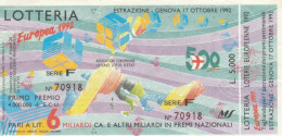 BIGLIETTO LOTTERIA  (BN463 - Billetes De Lotería