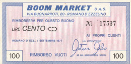 BUONO   LIRE 100 BOOM MARKET UNC (BN352 - [10] Assegni E Miniassegni