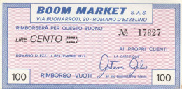 BUONO   LIRE 100 BOOM MARKET UNC (BN351 - [10] Assegni E Miniassegni