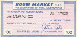 BUONO   LIRE 100 BOOM MARKET UNC (BN347 - [10] Assegni E Miniassegni