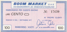 BUONO   LIRE 100 BOOM MARKET UNC (BN343 - [10] Assegni E Miniassegni