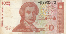 BANCONOTA - CROAZIA 10 DINARA VF (BN317 - Croacia