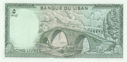 BANCONOTA - LIBANO 5 LIVRES UNC (BN297 - Lebanon