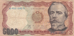 BANCONOTA - PERU' 5000 SOLES VF (BN254 - Pérou