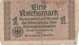 BANCONOTA - GERMANIA - OCCUPAZIONI ALLEATE - 1 REICHSMARK- VF (BN177 - Autres & Non Classés