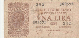 BIGLIETTO DI STATO  ITALIA 1 LIRA - F (BN149 - Italië – 1 Lira